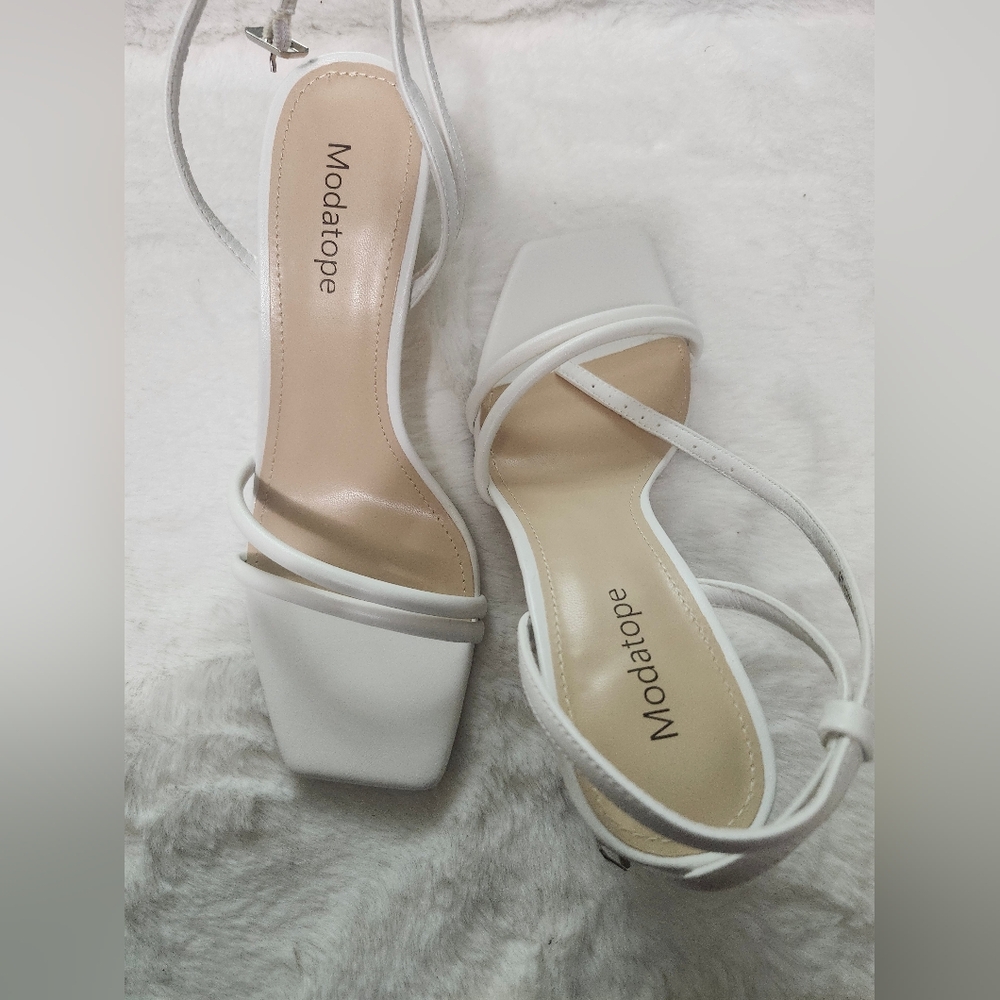 White Strappy Heels